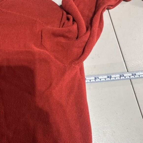 Ines de la Fressange x Uniqlo IDLF 3D Knit LS Red Linen Blend Sweater Medium - Picture 9 of 10